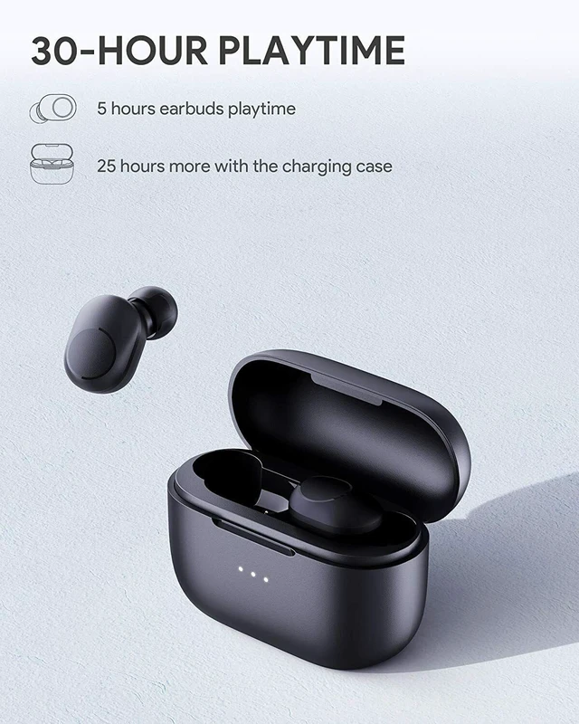 Alt view image 3 of 6 - Idealforce EP-T31 True Wireless Bluetooth 5.0 Earbuds, Black In-Ear Headphones with Wireless Charging, Smart In-ear Detection, Up to 30H Playtime, US Stock