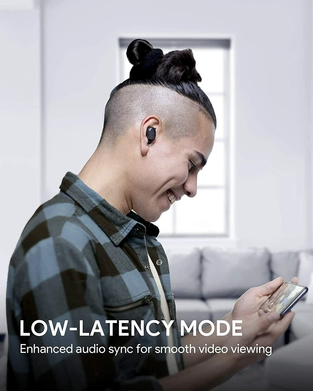 Alt view image 4 of 6 - Idealforce EP-T31 True Wireless Bluetooth 5.0 Earbuds, Black In-Ear Headphones with Wireless Charging, Smart In-ear Detection, Up to 30H Playtime, US Stock