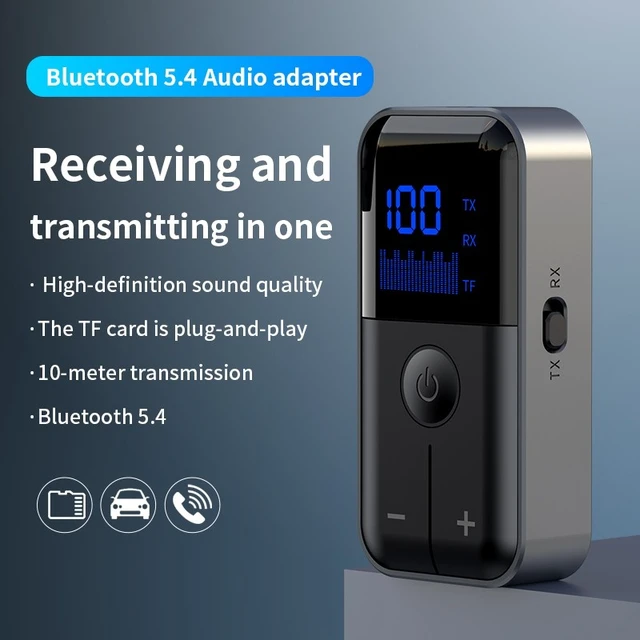 Alt view image 2 of 6 - Idealforce 2-in-1 Wireless Bluetooth 5.4 Transmitter Receiver Audio Adapter, 3.5mm AUX Jack Wireless Audio Converter for TV, Speaker, Headphone and Home Stereo System