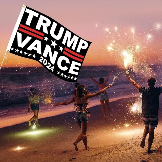 Alt view image 3 of 6 - Idealforce Trump Vance 2024 Flag 3x5 Ft, Make America Great Again MAGA Banner, Donald Trump 2024 President Flag, Durable Outdoor Decorative Flag for Yard, Garden and Indoor Display
