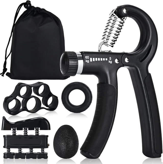 Alt view image 7 of 7 - Idealforce 5 Pack Adjustable Hand Grip Strengthener Kit, 11-132Lbs Resistance Forearm Power Trainer, Hand Gripper Exerciser for Muscle Building, Hand Recovery & Home Gym Workout Training
