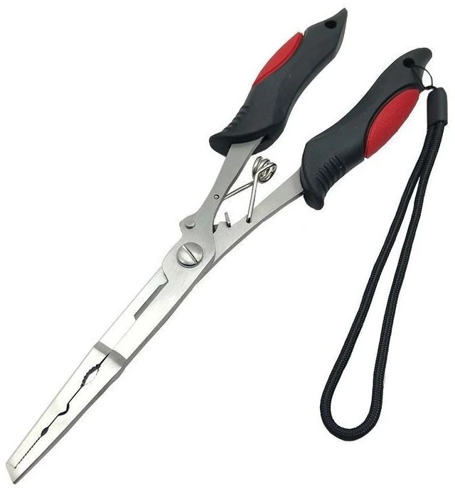 Alt view image 3 of 7 - Idealforce Stainless Steel Long Nose Fishing Pliers, Multifunctional Fishing Gear with Hook Remover & Braid Line Cutter, Comes with Protective Sheath and Safety Lanyard for Saltwater & Freshwater Fish