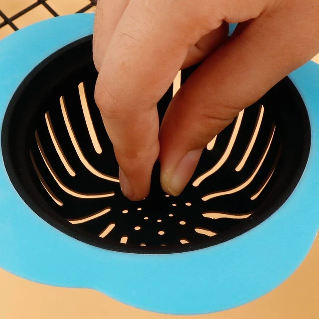Alt view image 4 of 7 - Idealforce 4 Pack 4.5 Inch Flower Shaped Silicone Kitchen Sink Strainer, Large Wide Rim Sink Drain Filter, Debris Remover Drain Catcher, Easy to Clean Sink Drain Strainer for Kitchen Sink
