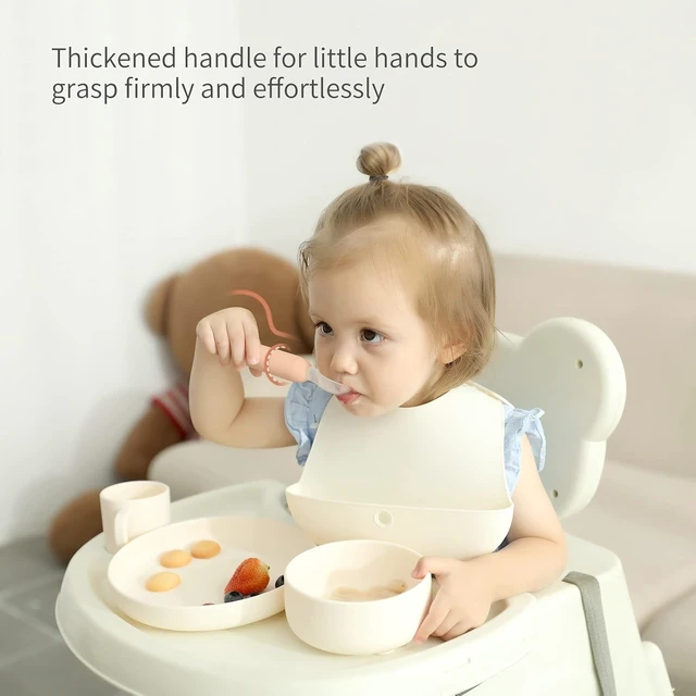 Alt view image 5 of 5 - Idealforce Food Grade Silicone Baby Suction Bowl and Spoon Set, Non Slip Suction Bowl for Toddler, Anti-Spill Baby Feeding Supplies, Perfect for Baby Led Weaning and Daily Self-Feeding Practice for In