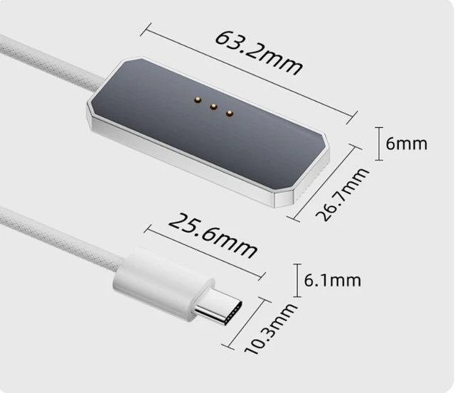 Alt view image 2 of 7 - Idealforce 35W Fast Magnetic Wireless Charging Cable, Back-Contact Smart Connector Charger 6.56ft Cord for iPad Pro 11 Inch M5 (2025) / M4 (2024), Portable Tablet Fast Charge Wire