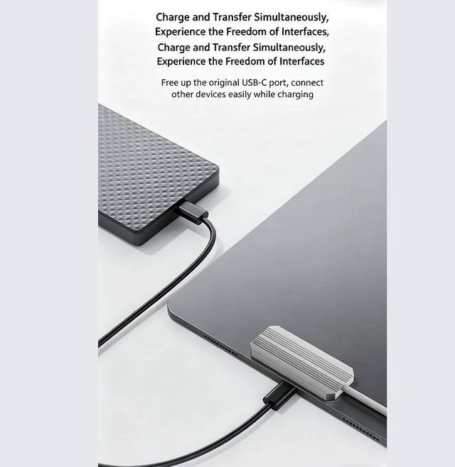 Alt view image 6 of 7 - Idealforce 35W Fast Magnetic Wireless Charging Cable, Back-Contact Smart Connector Charger 6.56ft Cord for iPad Pro 11 Inch M5 (2025) / M4 (2024), Portable Tablet Fast Charge Wire