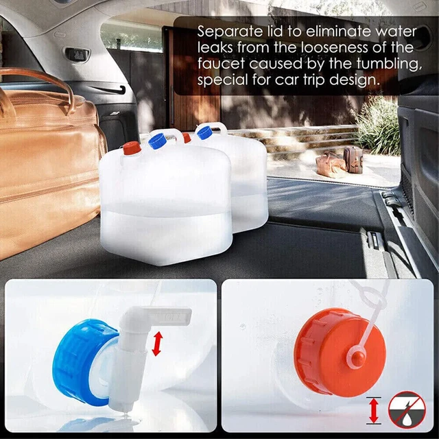 Alt view image 2 of 6 - Idealforce 2 Pack Collapsible Water Container, Food Grade Foldable Water Storage Jug Equipped with Spigot and Handle, Portable Water Bucket for Camping, Hiking and Emergency Preparedness