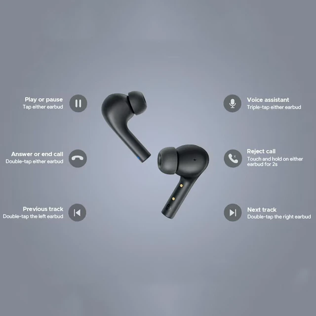 Alt view image 4 of 7 - Idealforce EP-T21S True Wireless Earbuds, In-Ear Bluetooth Headphones with Noise Cancelling Mics, Compatible with iPhone, Samsung and Android Devices