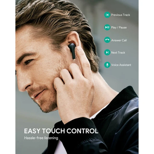 Alt view image 6 of 7 - Idealforce EP-T21S True Wireless Earbuds, In-Ear Bluetooth Headphones with Noise Cancelling Mics, Compatible with iPhone, Samsung and Android Devices