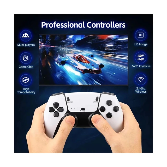Alt view image 3 of 7 - Idealforce M15 4K Pro Video Game Console Stick, 4K HD HDMI TV Game Stick, 128GB Preloaded 4K+ Games, Retro Game Console with 2.4G Wireless Controllers, Plug and Play Portable Gaming Console for Home E