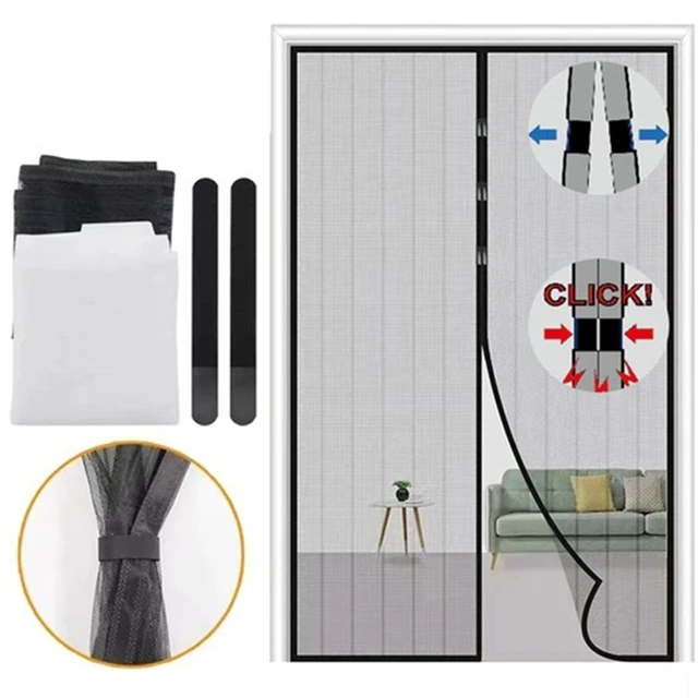 Alt view image 2 of 7 - Idealforce Magnetic Screen Door Mesh Curtain, Heavy Duty Durable Mosquito Bug Net, Hands Free Magnetic Magic Closer Mesh Screen for Patio Door, Anti Insect Mosquito Door Net