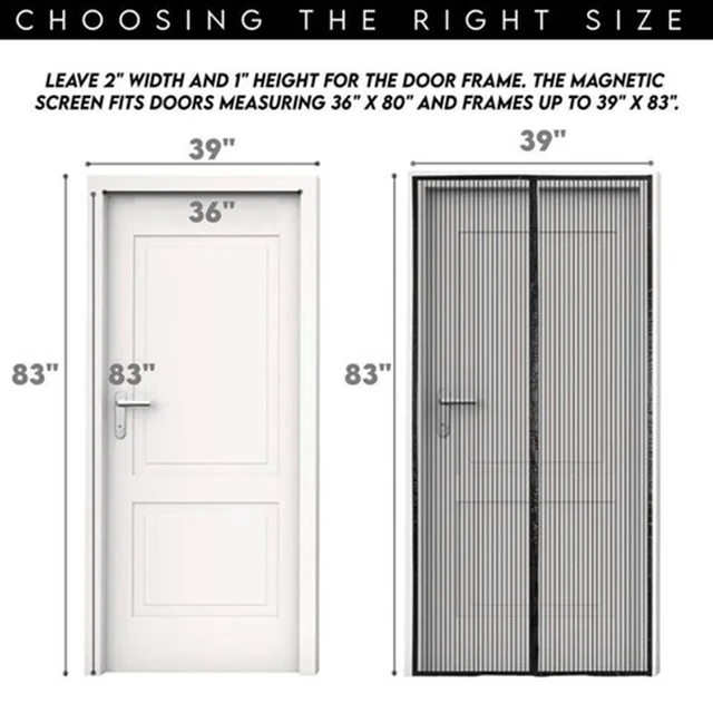 Alt view image 4 of 7 - Idealforce Magnetic Screen Door Mesh Curtain, Heavy Duty Durable Mosquito Bug Net, Hands Free Magnetic Magic Closer Mesh Screen for Patio Door, Anti Insect Mosquito Door Net