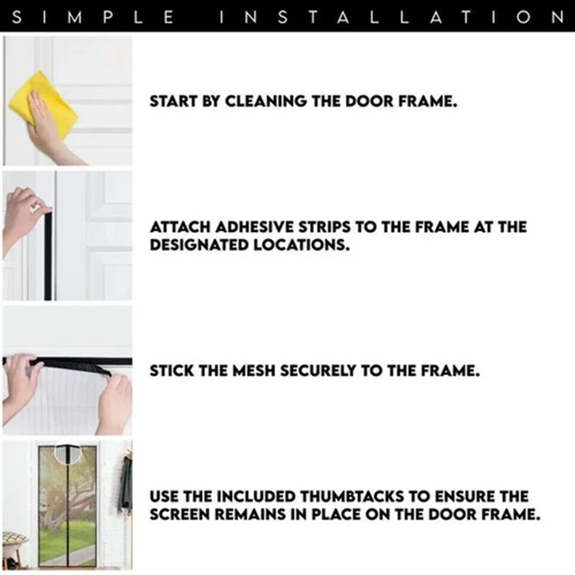 Alt view image 5 of 7 - Idealforce Magnetic Screen Door Mesh Curtain, Heavy Duty Durable Mosquito Bug Net, Hands Free Magnetic Magic Closer Mesh Screen for Patio Door, Anti Insect Mosquito Door Net