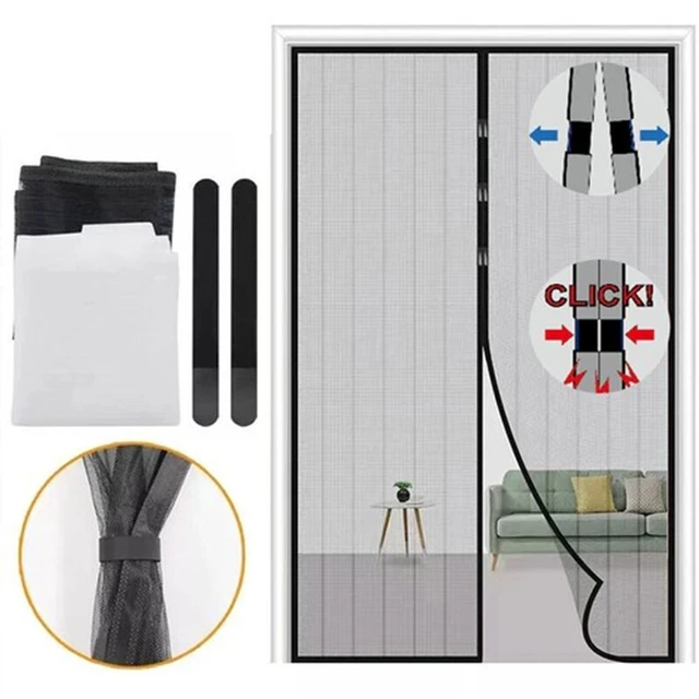 Alt view image 7 of 7 - Idealforce Magnetic Screen Door Mesh Curtain, Heavy Duty Durable Mosquito Bug Net, Hands Free Magnetic Magic Closer Mesh Screen for Patio Door, Anti Insect Mosquito Door Net
