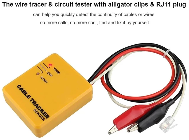 Alt view image 3 of 7 - Idealforce Electrical Wire Tracer Circuit Tester Kit, RJ11 LAN Network Telephone Cable Tracker with Tone Generator & Probe, Line Finder for Cable Signal Detection and Circuit Testing