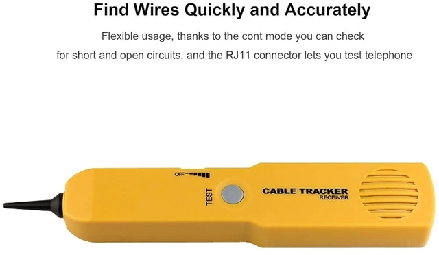 Alt view image 4 of 7 - Idealforce Electrical Wire Tracer Circuit Tester Kit, RJ11 LAN Network Telephone Cable Tracker with Tone Generator & Probe, Line Finder for Cable Signal Detection and Circuit Testing