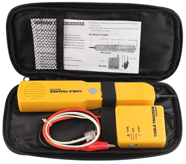 Alt view image 7 of 7 - Idealforce Electrical Wire Tracer Circuit Tester Kit, RJ11 LAN Network Telephone Cable Tracker with Tone Generator & Probe, Line Finder for Cable Signal Detection and Circuit Testing