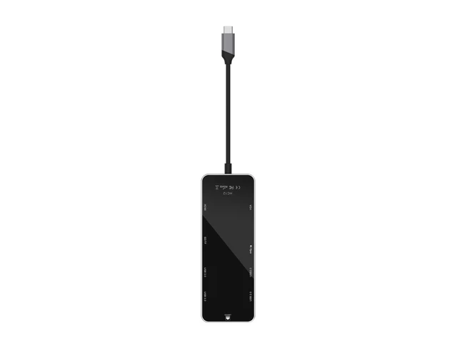Alt view image 3 of 7 - Idealforce 10 in 1 USB-C Multiport Hub Adapter, 4K HDMI VGA, 100W PD Charging, USB 2.0/3.0 Ports, RJ45 LAN Ethernet, SD TF Card Reader for Type-C Laptops