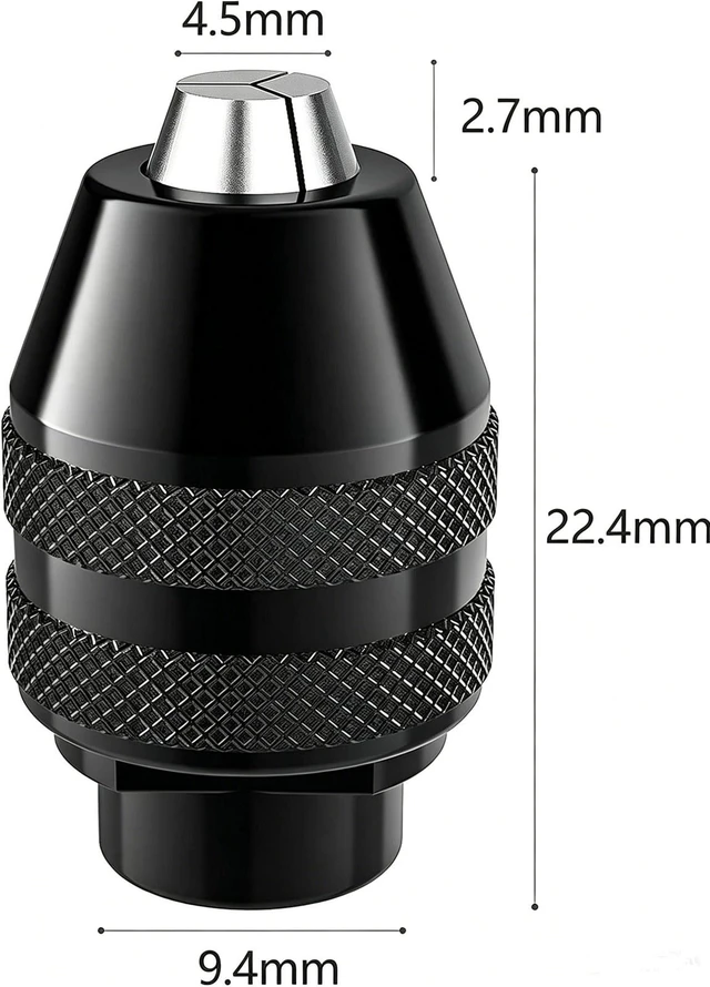 Alt view image 5 of 7 - Idealforce 2 Pack Keyless Drill Chuck Quick Change Adapter for Dremel Rotary Tools 4486, Fits 3000 395 4000 398 8200 400 300 200 780 770 750, 1/32"-1/8" Bit Holder Collet
