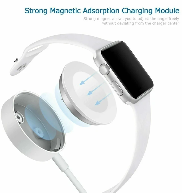 Alt view image 7 of 7 - Idealforce Magnetic Wireless USB Charger Dock, Fast Charging Cable for Apple Watch Series 1 2 3 4 5 6 7 8 SE Ultra, Compatible with Samsung Galaxy Watch 5 Pro 6 5 4 3 Active2