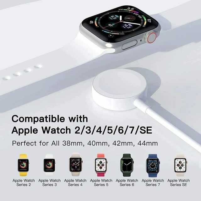 Alt view image 6 of 7 - Idealforce Magnetic Wireless USB Charger Dock, Fast Charging Cable for Apple Watch Series 1 2 3 4 5 6 7 8 SE Ultra, Compatible with Samsung Galaxy Watch 5 Pro 6 5 4 3 Active2