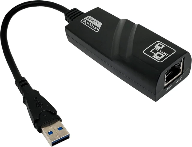 Main image of Idealforce USB 3.0 Type A to 1000Mbps Gigabit Ethernet Adapter, RJ45 LAN Network Card Converter, High Speed USB to Ethernet LAN Adapter, Portable Wired Network Connector for Desktop PC, Laptop and Mac