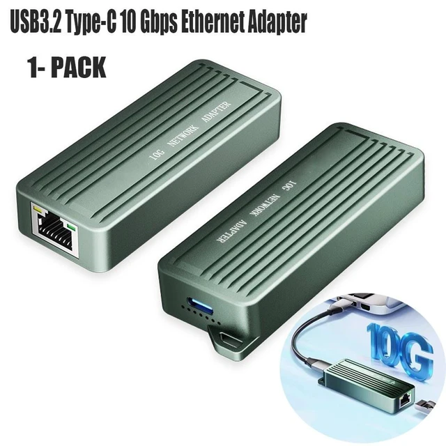 Main image of Idealforce Realtek RTL8159 USB3.2 Type-C to RJ45 10G Ethernet Network Adapter, High Speed USB C Gigabit LAN Converter, Portable Wired Network Card for Laptop, Desktop PC and Other Type-C Enabled Devic