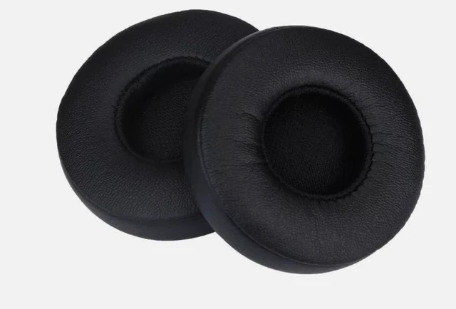 Main image of Idealforce Black Protein Leather Replacement Ear Pads Cushion, Headphone Earpads Compatible with Beats by Dr Dre Solo 2 Solo 3 Wireless and Wired Headsets, Soft Comfort Ear Cushion Replacement Parts