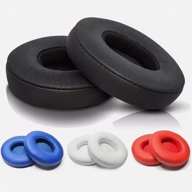 Alt view image 2 of 7 - Idealforce Black Protein Leather Replacement Ear Pads Cushion, Headphone Earpads Compatible with Beats by Dr Dre Solo 2 Solo 3 Wireless and Wired Headsets, Soft Comfort Ear Cushion Replacement Parts