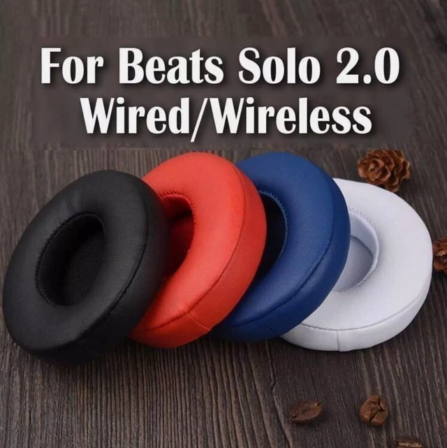 Alt view image 3 of 7 - Idealforce Black Protein Leather Replacement Ear Pads Cushion, Headphone Earpads Compatible with Beats by Dr Dre Solo 2 Solo 3 Wireless and Wired Headsets, Soft Comfort Ear Cushion Replacement Parts