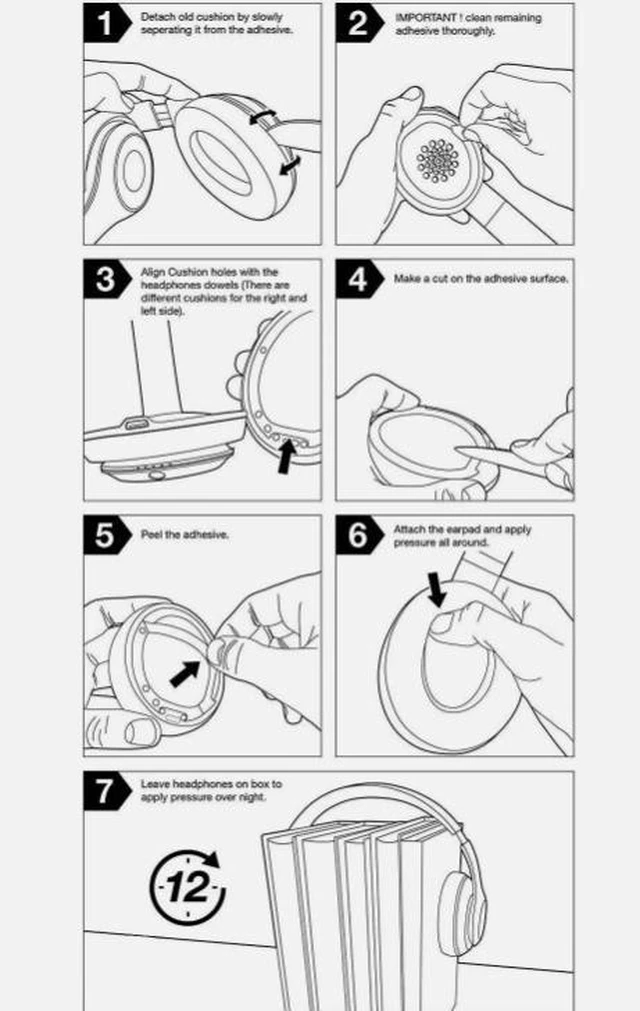 Alt view image 5 of 7 - Idealforce Black Protein Leather Replacement Ear Pads Cushion, Headphone Earpads Compatible with Beats by Dr Dre Solo 2 Solo 3 Wireless and Wired Headsets, Soft Comfort Ear Cushion Replacement Parts