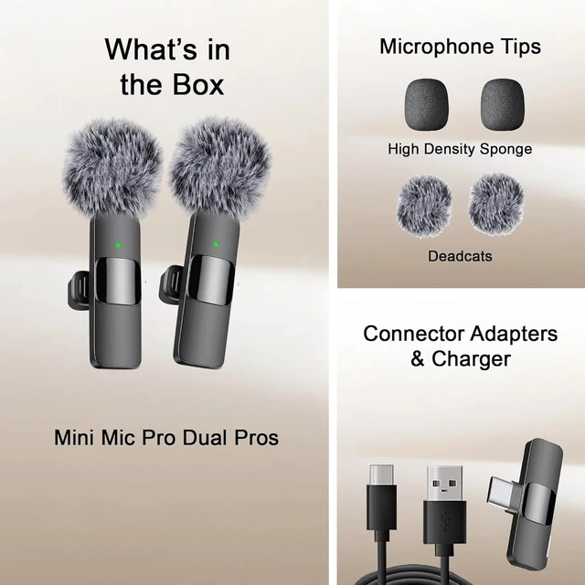 Alt view image 7 of 7 - Idealforce 1 Mic Wireless Lavalier Microphone, Plug and Play Mini Lapel Mic for Video Recording, Live Streaming and Interview for iPhone, iPad, iPhone 15+ and Android Devices with USB-C Port