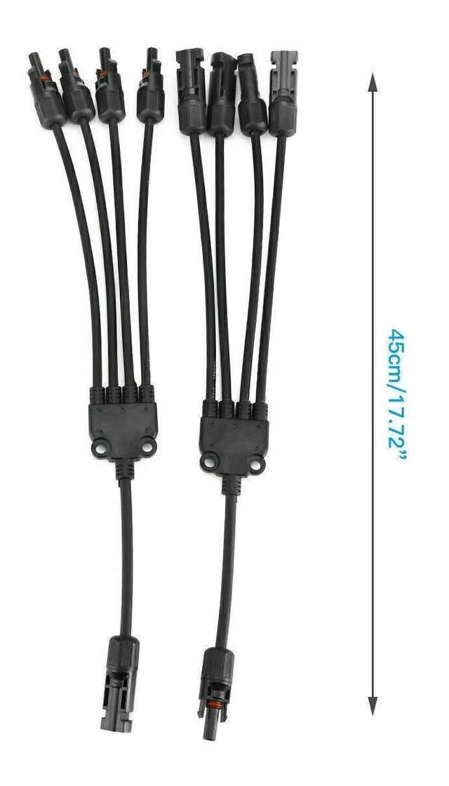 Main image of Y Branch Solar Panel Cable Wire Connector MMF FFM Set Wire T Splitter Waterproof