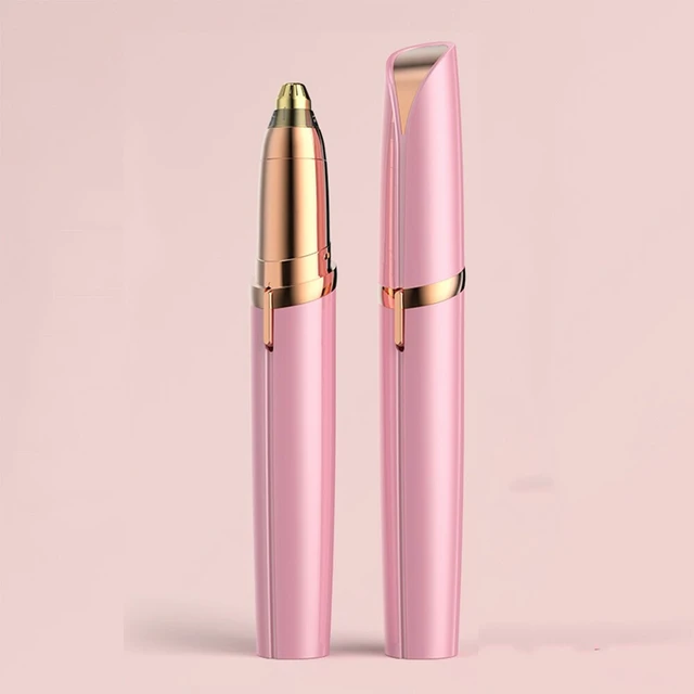 Alt view image 4 of 7 - Idealforce Pink Women's Electric Eyebrow Trimmer, Painless Portable Mini Precision Facial Hair Remover Shaver Epilator, Cordless Flawless Brows Hair Removal Device with USB Charging and LED Light