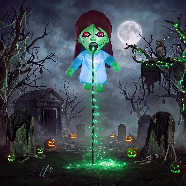 Main image of Idealforce 12.8 Feet Giant Blue Inflatable Floating Ghost Doll, Halloween Blow Up Yard Decor, Spooky Inflatable Prop for Garden Lawn, Outdoor Holiday Halloween Party Decoration Supplies