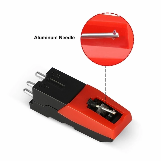 Alt view image 2 of 7 - Idealforce 3 Pack Replacement Turntable Cartridge with Stylus Needle, Universal Phono Cartridge Needle, Spare Parts for Vintage LP Record Player and Turntable Recorder