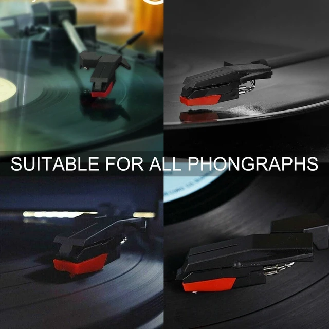 Alt view image 7 of 7 - Idealforce 3 Pack Replacement Turntable Cartridge with Stylus Needle, Universal Phono Cartridge Needle, Spare Parts for Vintage LP Record Player and Turntable Recorder