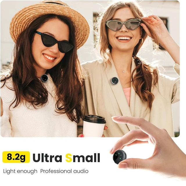 Alt view image 7 of 7 - Idealforce K31 2-in-1 Wireless Lavalier Microphone, Magnetic & Clip-on Lapel Mini Mic, Portable Wireless Recording Microphone, Compatible with iPhone and Android Smartphones
