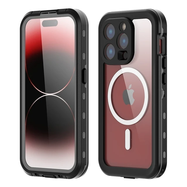 Alt view image 2 of 7 - Idealforce Full Body Waterproof Phone Case for iPhone 15 / 15 Plus / 15 Pro Max, MagSafe Compatible Cover with Built-in Screen Protector, Shockproof Full Coverage Protective Shell