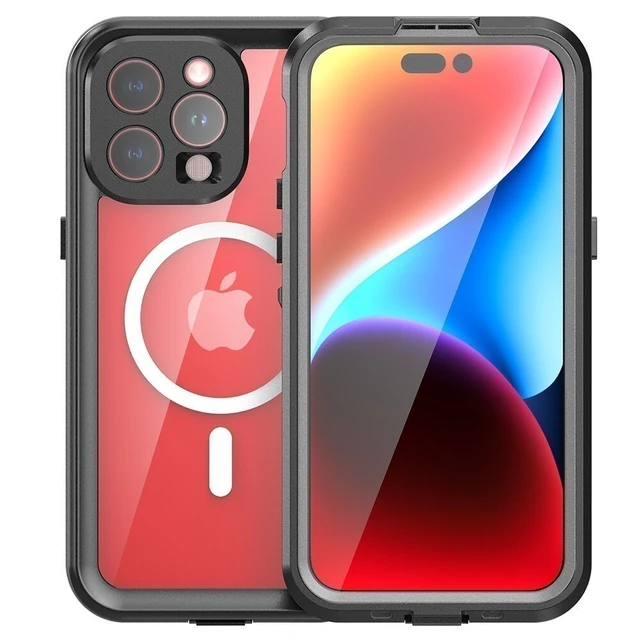 Alt view image 6 of 7 - Idealforce Full Body Waterproof Phone Case for iPhone 15 / 15 Plus / 15 Pro Max, MagSafe Compatible Cover with Built-in Screen Protector, Shockproof Full Coverage Protective Shell