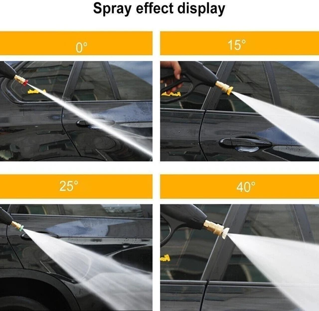 Alt view image 6 of 7 - Idealforce 5 Pcs Pressure Washer Spray Nozzle Tips Set, 1/4 Inch Quick Connect, Multi-Angle High Power Replacement Nozzle Kit for Power Washing Cleaning