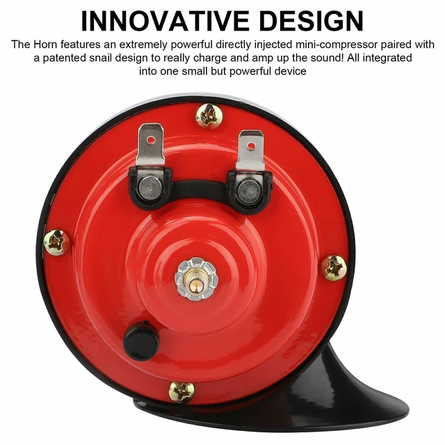 Alt view image 4 of 7 - Idealforce 12V 300DB Super Loud Train Air Horn, Waterproof Heavy Duty Automotive Horn Replacement, Universal Fit for Motorcycle, Car, Truck, SUV and Boat
