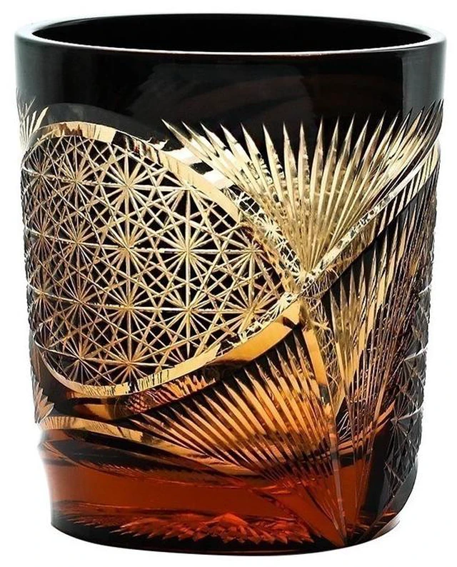 Alt view image 3 of 7 - Idealforce Luxury Handmade Edo Kiriko Crystal Whisky Glass, Hand-Cut Tumbler, Amber Black Optional, Elegant Drinkware for Home Bar and Gifting