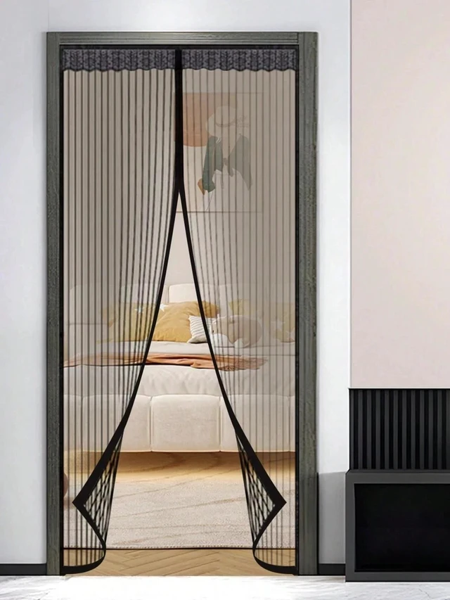 Alt view image 2 of 5 - Idealforce Magnetic Screen Door Mesh Curtain, Hands-Free Self-Sealing Mosquito Bug Fly Insect Net, Easy Install Door Screen for Home