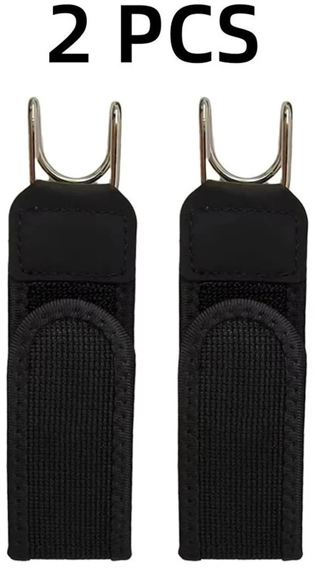 Alt view image 2 of 7 - ealforce 2PCS Buckle-Less Invisible Elastic Waist Belt, Adjustable Heavy Duty Tactical Metal Hook Waist Belt Closure