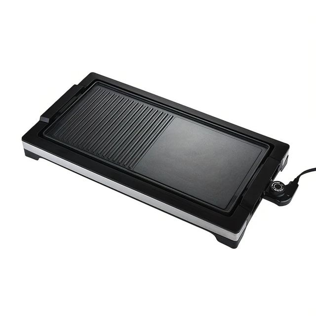 Alt view image 6 of 7 - Idealforce 1800W Smokeless Electric Indoor BBQ Griddle, Large Non-Stick Cooking Plate with 5 Levels Adjustable Temperature for Home Party Cooking