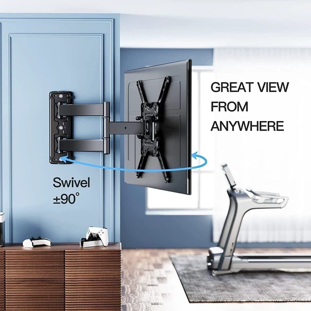 Alt view image 5 of 7 - Idealforce Full Motion TV Wall Mount Bracket, Swivel Tilt Long Arm TV Holder for 3255 Inch LED LCD Television Screens