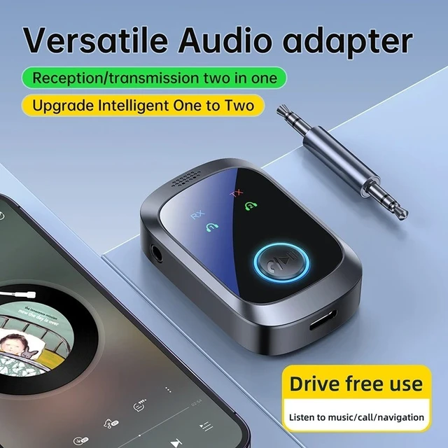 Alt view image 2 of 7 - Idealforce Bluetooth 5.4 2 in 1 Transmitter Receiver USB Wireless Audio Adapter RX TX Mode with 3.5mm AUX Jack for Car Home Speaker Audio Device