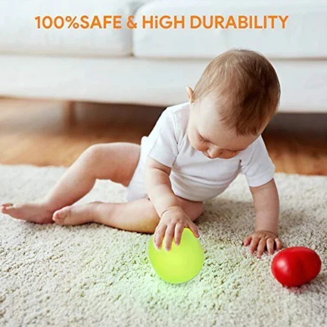 Alt view image 2 of 7 - Idealforce Rechargeable Egg LED Baby Night Light, Dimmable 8 RGB Color Changing, Touch Control, 1H Timer, Tumbler Eye-Caring Lamp for Kids Bedroom Nursery
