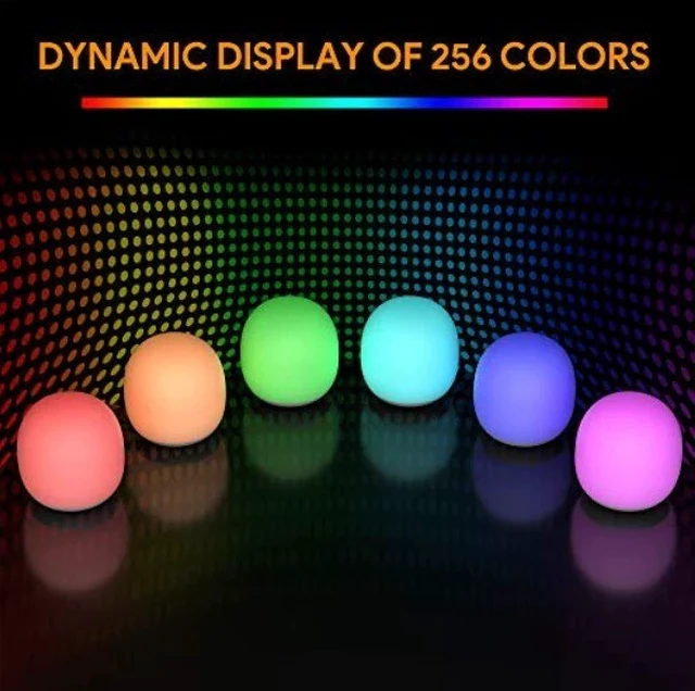 Alt view image 4 of 7 - Idealforce Rechargeable Egg LED Baby Night Light, Dimmable 8 RGB Color Changing, Touch Control, 1H Timer, Tumbler Eye-Caring Lamp for Kids Bedroom Nursery
